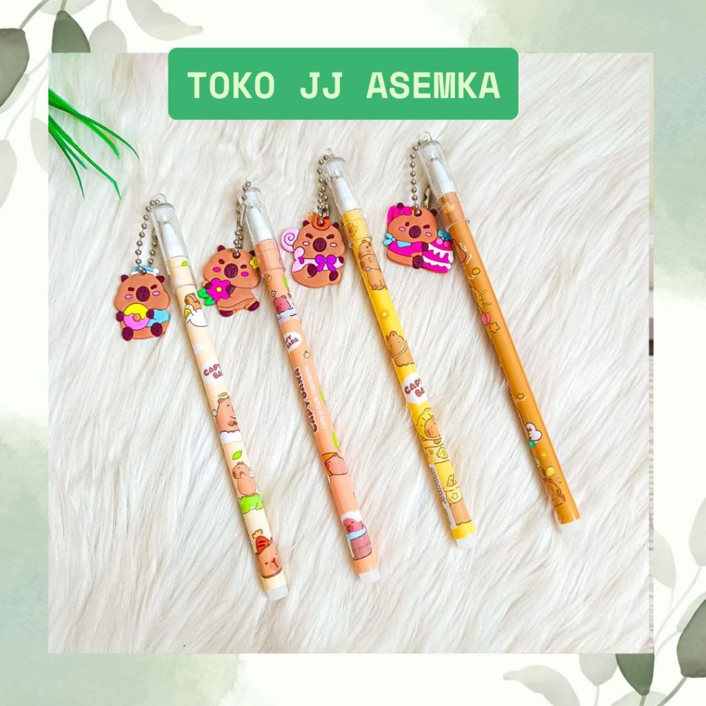 

PULPEN GANTUNGAN CAPYBARA KARET GEPENG LUCU IMUT KARAKTER ALAT TULIS SEKOLAH MURAH COD