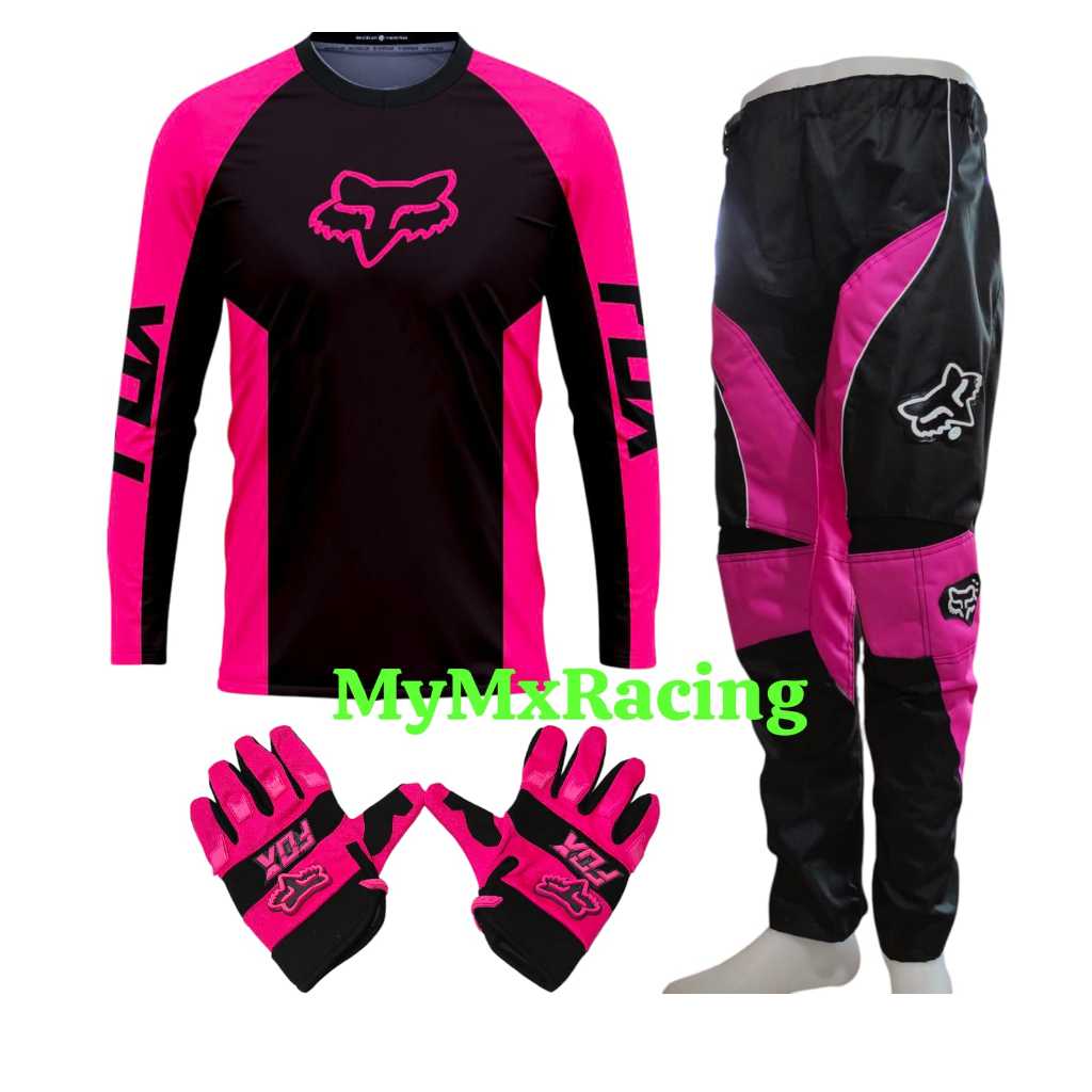 Jerset jersy cross anak atau baju trail anak PINK stelan offroad anak jersey adventure trabas buat a