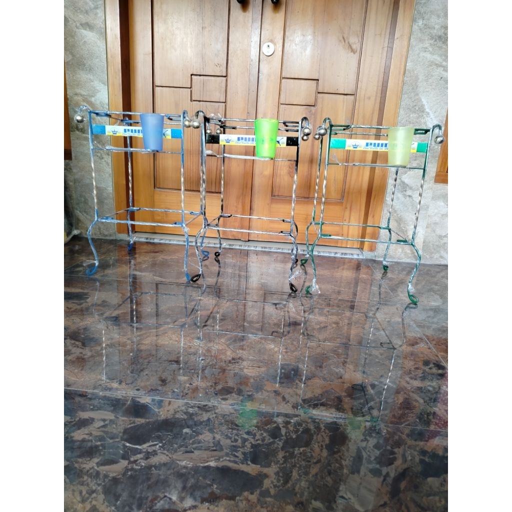kaki dispenser besi firkan/rak dispenser/rak minum/jagrak dispenser besi firkan tebal