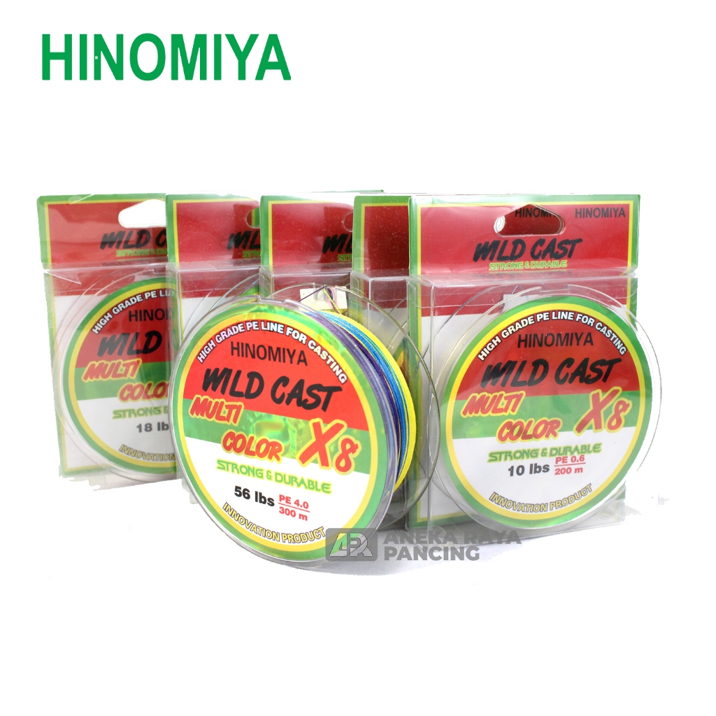 HINOMIYA WILD CAST X8 PE 0.8 0.16MM 200M MULTICOLOR