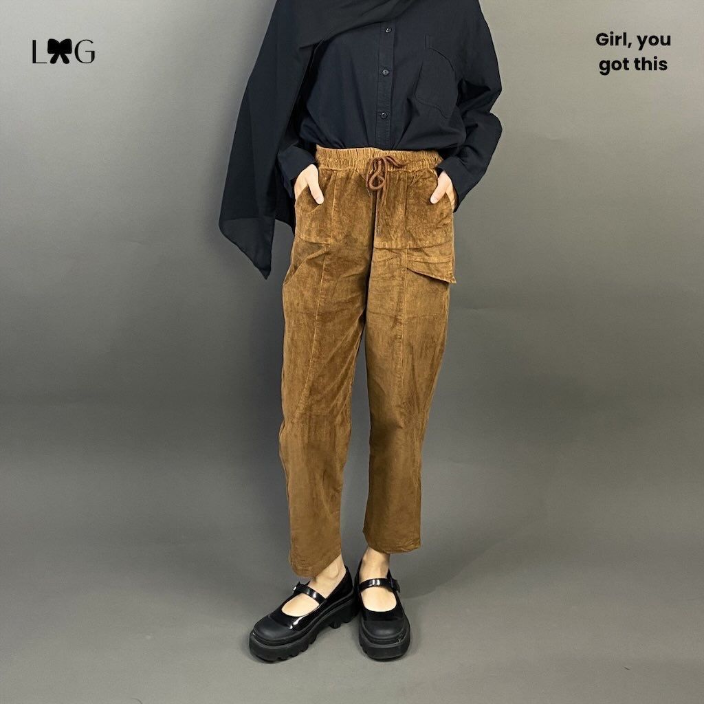 London Girl - Olivia Celana Wanita / Celana Panjang Wanita / Celana Corduroy Wanita