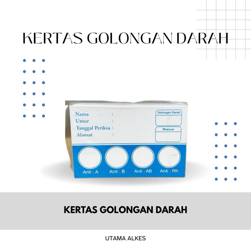 Kartu Golongan Darah Kertas golongan darah