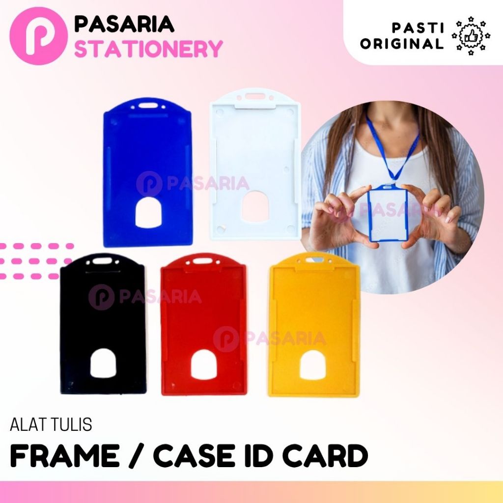

Case Lanyard ID Card Kotak Frame/Casing Name Tag Uk. 8.6x5.5 cm Tempat Kartu ID Card