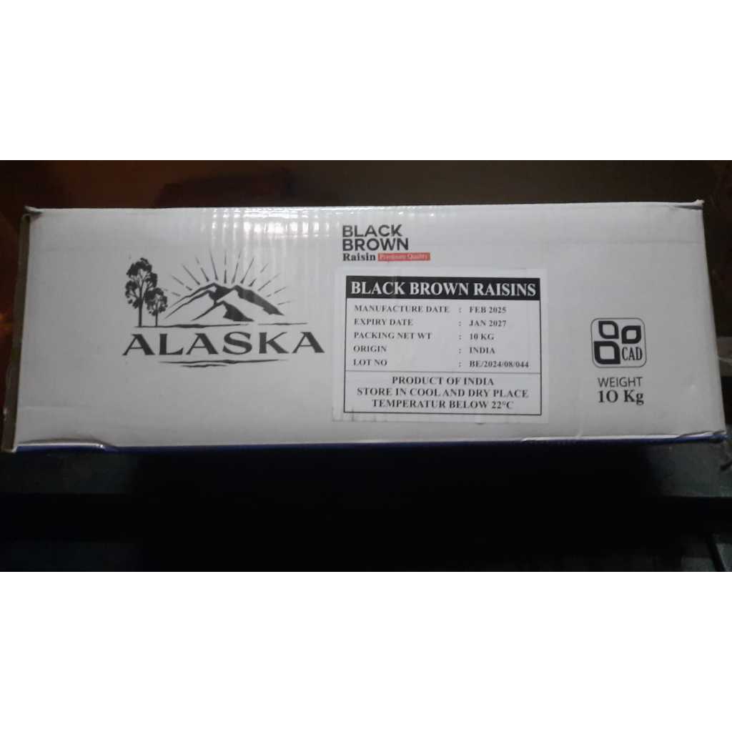 

Alaska black brown kismis 10kg/crt