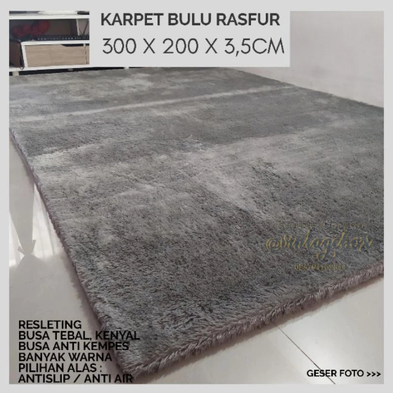 Karpet Bulu Jumbo 300 x 200 Tebal 3,5cm