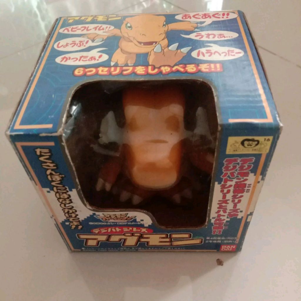 DIGIMON AGUMON Bisa Battle dengan Digivice & Wonderswan dan Bicara Fullset Box Manual Kondisi Mulus 