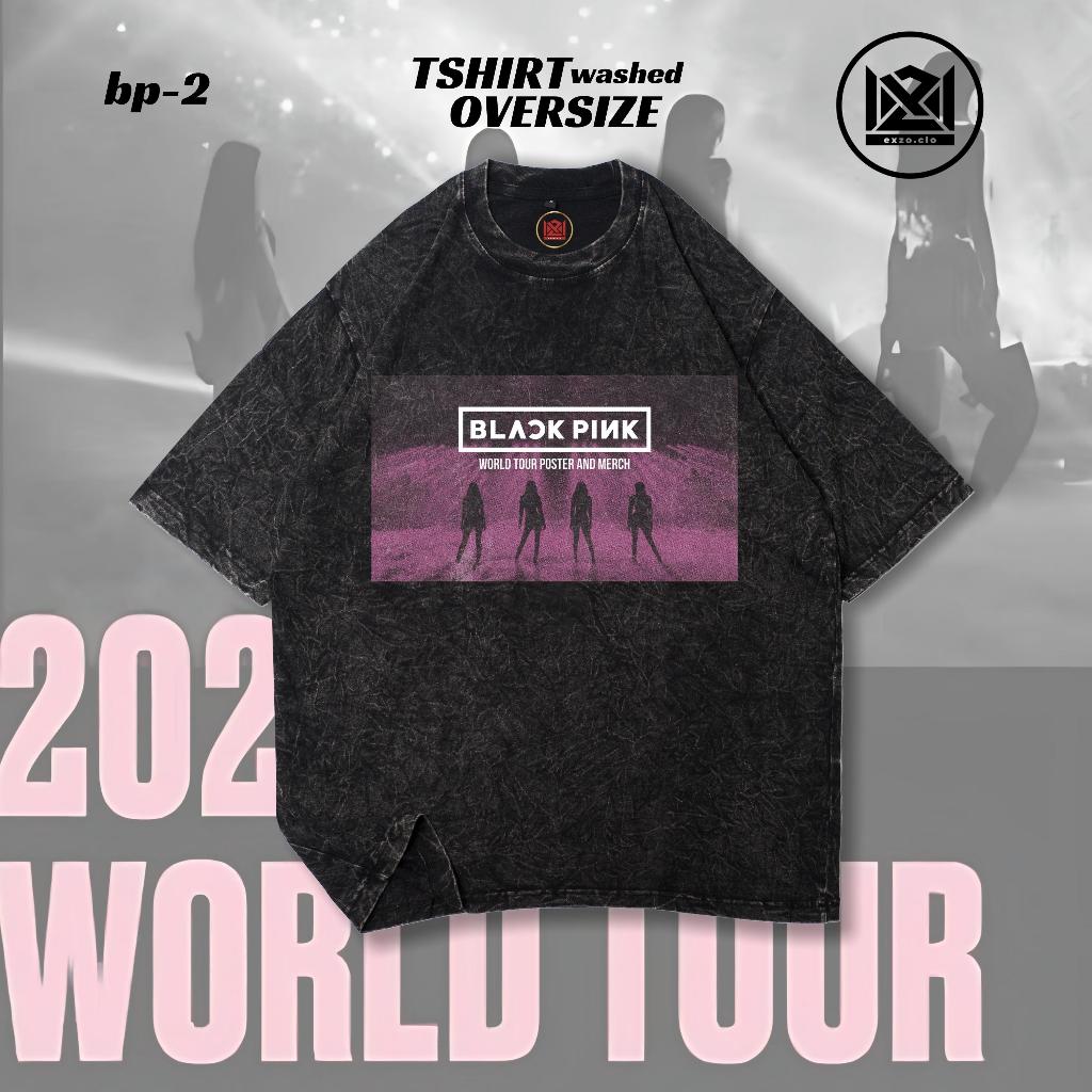 EXZO BlackPink T-Shirt Washed Oversize COTTON COMBED24S BLACKPINK TSHIRT