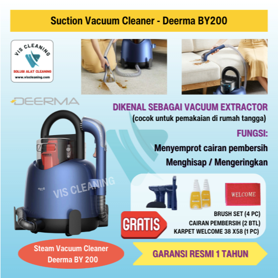 READY Suction Vacuum Cleaner (Vacuum Extractor) - Deerma BY 200/ BY200 Vakum Karpet Sofa Kasur Wet