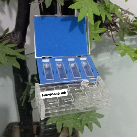 Set Glass Cuvette Spectrophotometer Plus Rack Cuvette