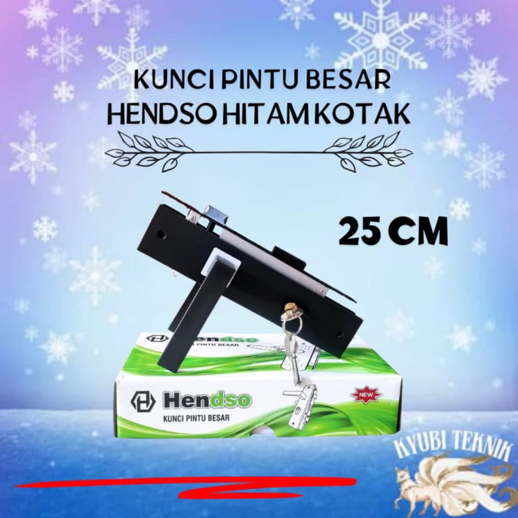 Kunci Pintu / Slot Pintu Besar Hendso Black