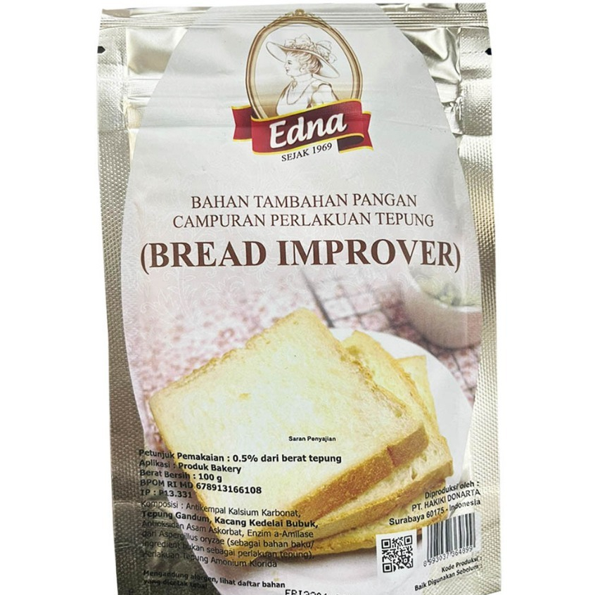 Edna Bread improver 100gr ORI kemasan pouch Pelembut roti kue