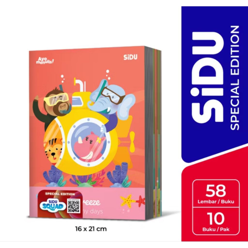 

BUKU TULIS SINAR DUNIA/SIDU 58 LEMBAR LUCU/TIMNAS/BARBIE/MOBILE LEGEND (ISI 10 BUKU)