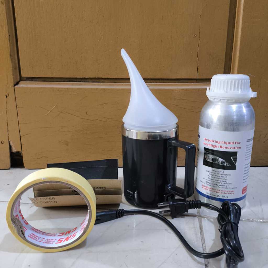 Set Alat Poles Kaca Lampu Mobil / Helm Nano Burn Coating