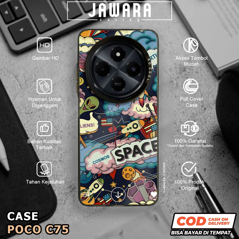 Casing Poco C75 Jawara Casing [AST2] Casing So Cool Premium Matte Softcase IMD Hybrid Hologram