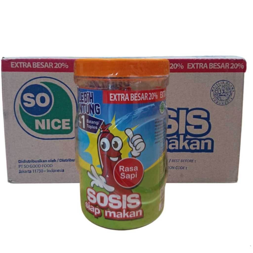 

Sosis Sonice Sosis Siap Makan Rasa Sapi Paket 1 Toples