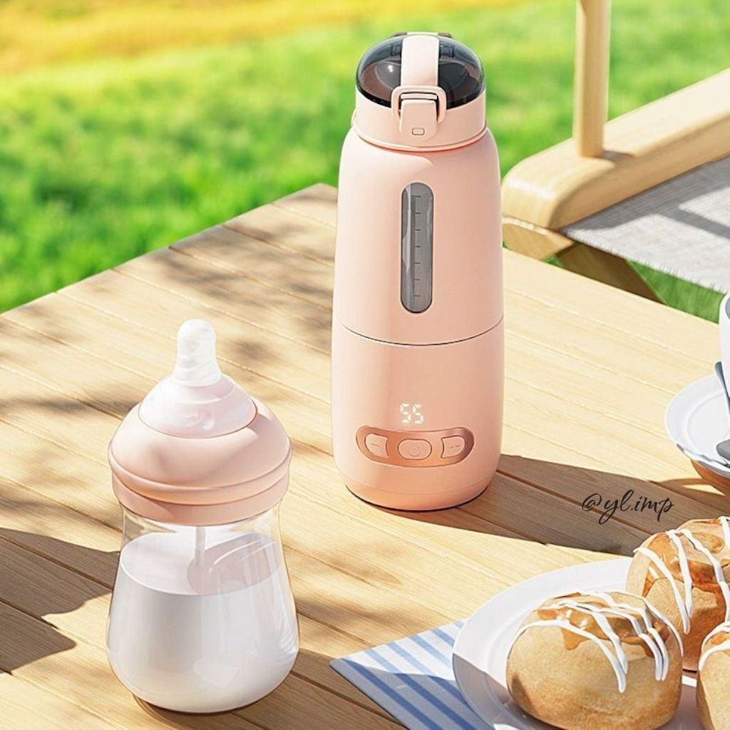 Rechargeable Milk Warmer USB/Pemanas Air Travel Portable 300ML Heating Bottle USB Travel Portable