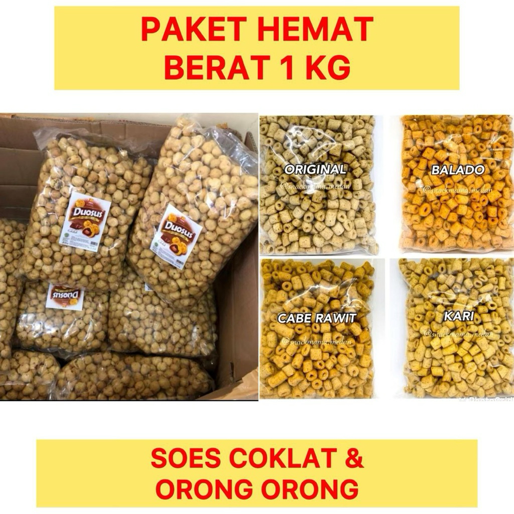 

(PAKET HEMAT SOES COKLAT LUMER & ORONG ORONG ) Cemilan Soes Coklat Lumer & Orong Orong Original