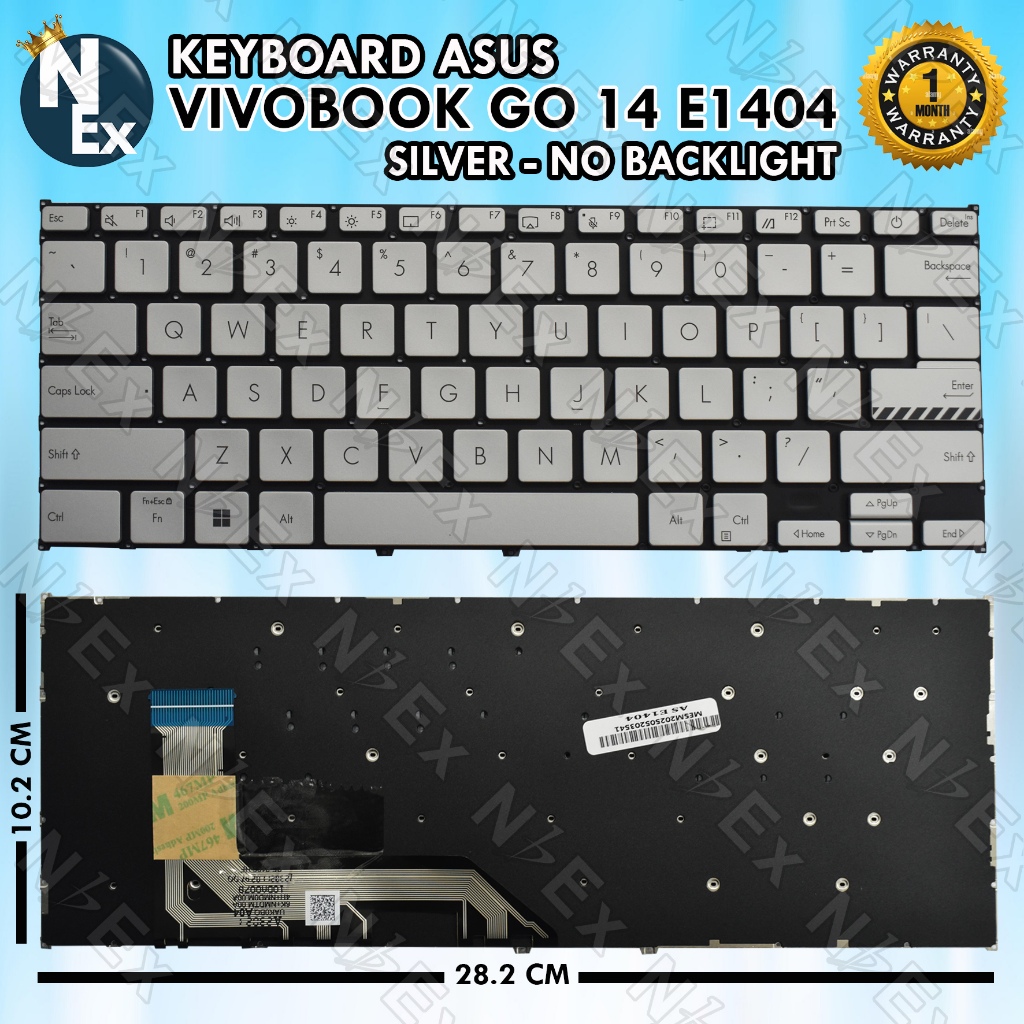 KEYBOARD ASUS Vivobook Go 14 E1404 E1404F E1404FA SILVER