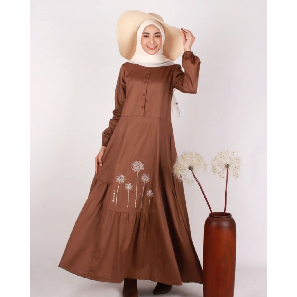 Gamis Dannis A220903 Abaya Dress Kondangan Baju Muslim Wanita Remaja dan Dewasa
