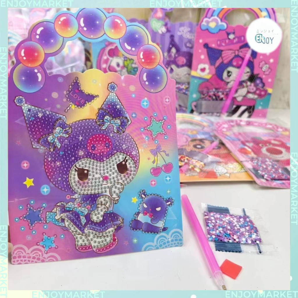 Diamond Painting Mini DIY Mainan Dekor Gambar Kartun Lucu Sanrio