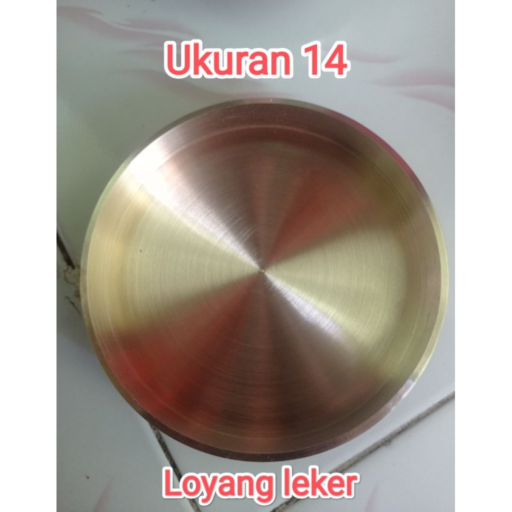 loyang leker putar/wajan leker putar/cetakan kue leker ukuran 14 bahan kuningan