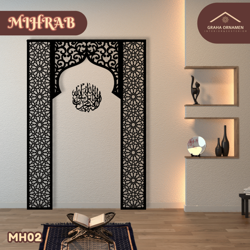 Mihrab Mushola Rumah Estetik Mihrab Mushola Minimalis Mihrab Mushola Rumah Dekorasi Dinding Bahan PV