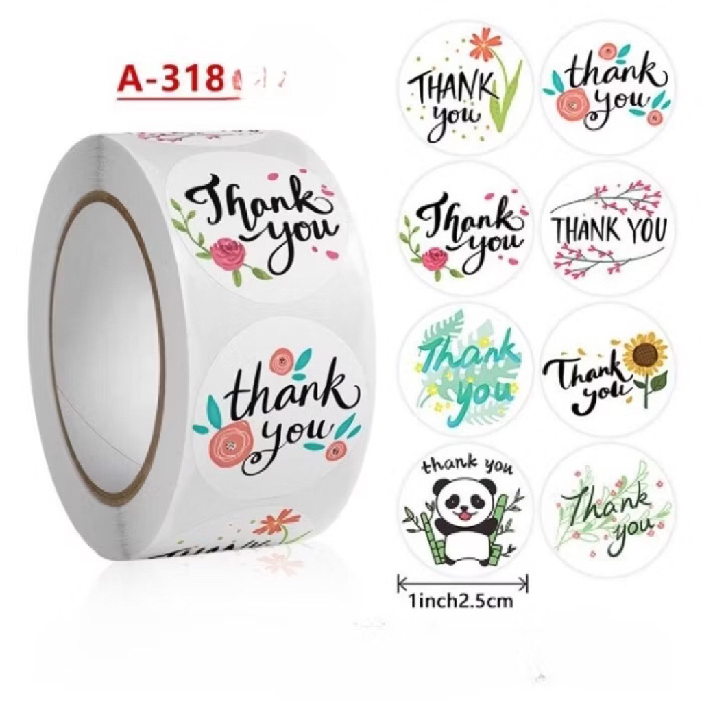 

Stiker Thank You Roll Isi 500 Pcs Stiker Terimakasih Warna Self Adhe