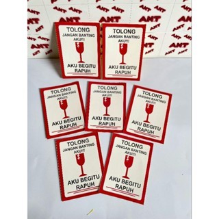 

50pcs 100pcs Sticker Fragile / Macam-macam Sticker Fragile Barang Pecah Belah / Produksi Sendiri