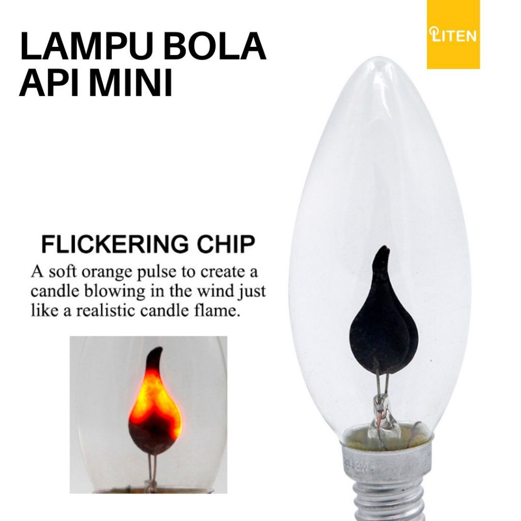 Lampu Api Lampu Obor Led Bohlam Api Lampu Api Led 3 Watt Lampu Taman E27 3W Flickering Candle Light