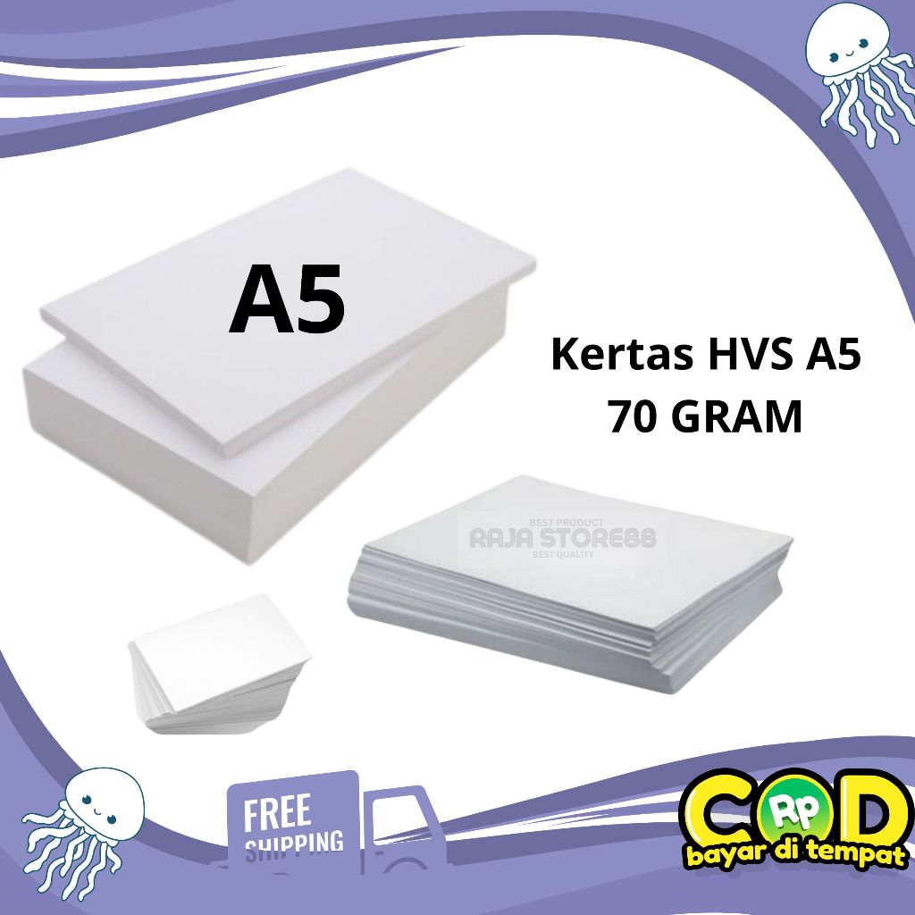 

Kertas Print A5 HVS 1 DUS ISI 10 RIM