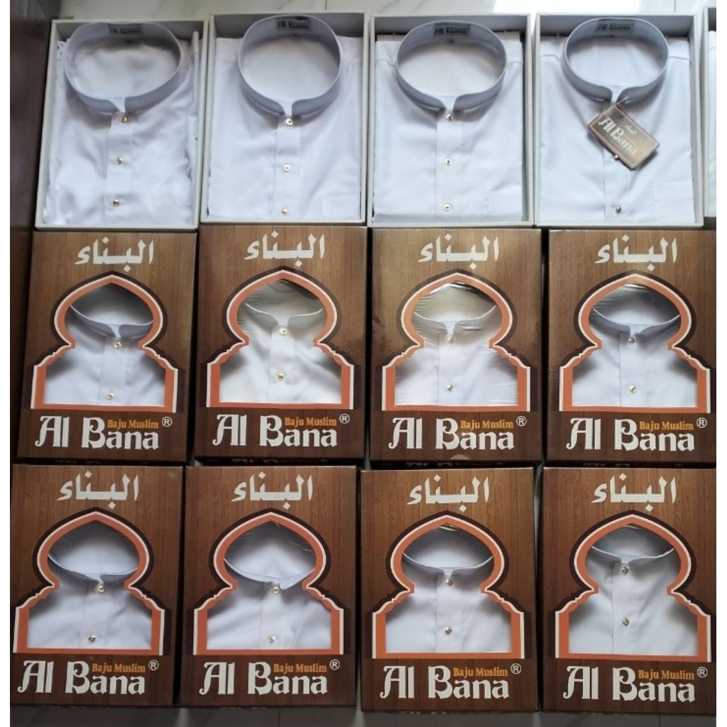 taqwa Albana/taqwa putih/baju muslim Albana/taqwa Albana putih/Koko putih
