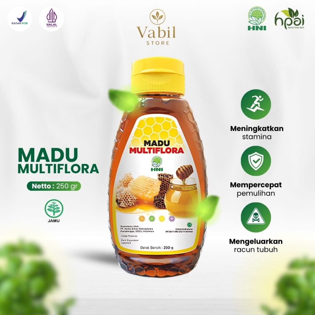 

Madu Asli Multiflora HNI HPAI Original 250ml Meningkatkan Stamina Vitalitas