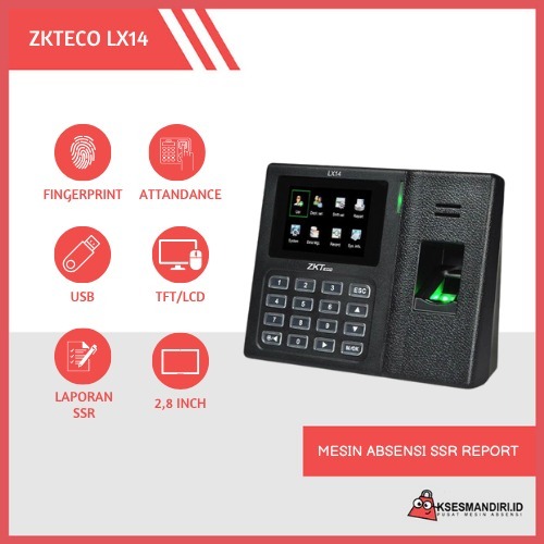 Mesin Absensi Fingerprint LX14 ZKTECO SSR EXCEL