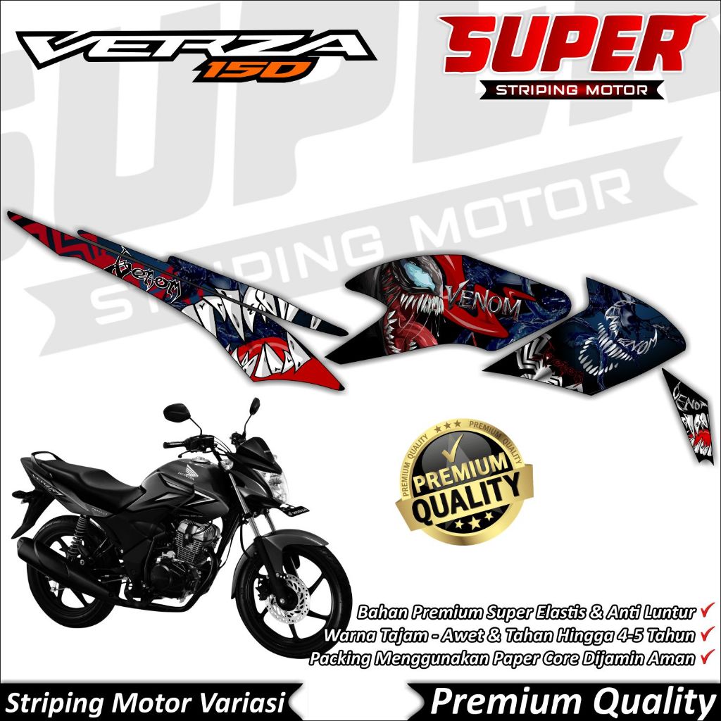 Stiker CB Verza Anti Luntur keren Striping CB Verza Striping Honda CB Verza Venom