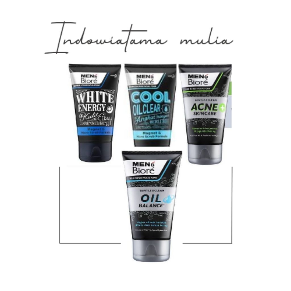 Biore Mens Sabun Cuci Muka / Pembersih Muka 100gr