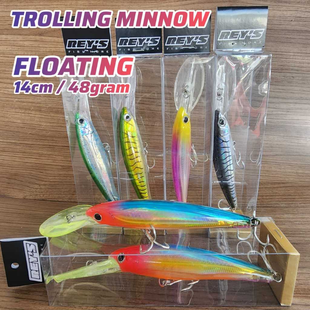 TROLLING MINNOW 14CM / MINNOW TROLLING 14CM / UMPAN TROLLING 14CM FLOATING