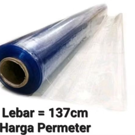 Plastik bening meteran/plastik mika bening/taplak meja bening meteran