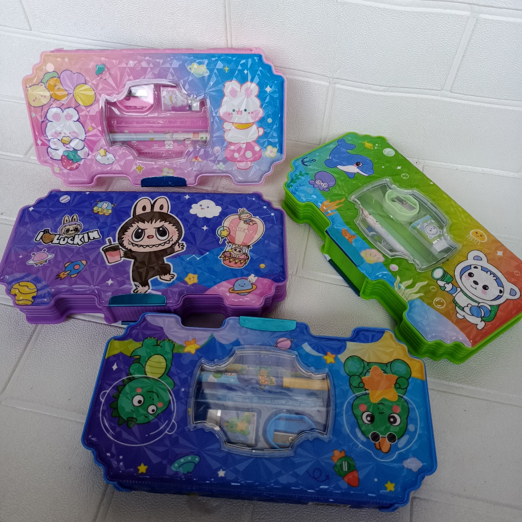 

Tepak / Tempat Pensil Magnet JUMBO + ISI SQ-7824 Random