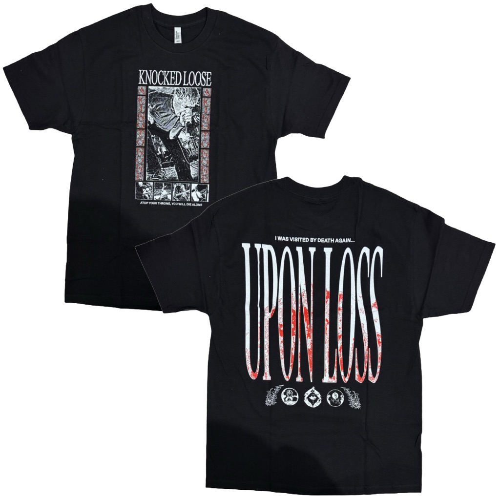 KNOCKED LOOSE / ATOP Your Throne / Kaos T-Shirt Merch Merchandise Band