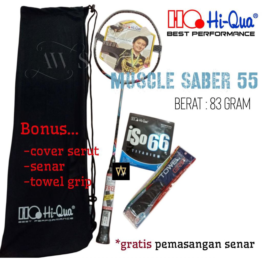 Raket Badminton Hi-Qua Muscle Saber 55 Original