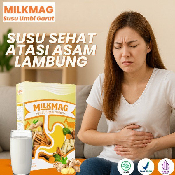 

Susu Umbi Garut Asli Milkmag Herbal Obati Radang Usus Sakit Perut Secara Alami BPOM Halal