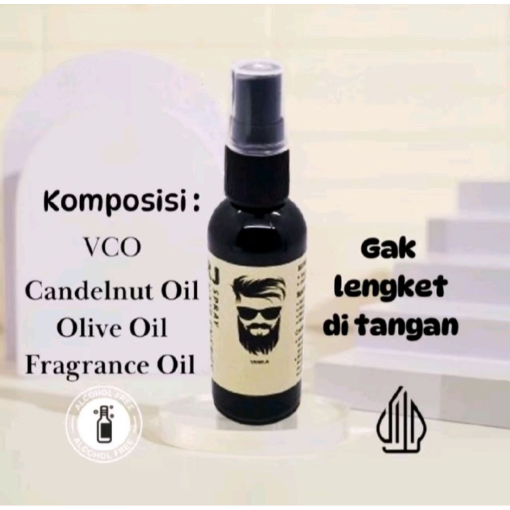 Hair Spray Minyak Rambut Pria Solusi Rambut Kering Minyak Kelapa Minyak Kemiri 50ml COD