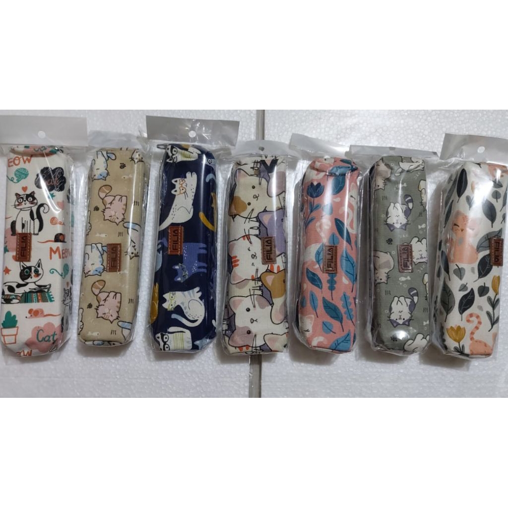 

Pouch tempat pensil kanvas motif lucu slim size panjang 20 cm