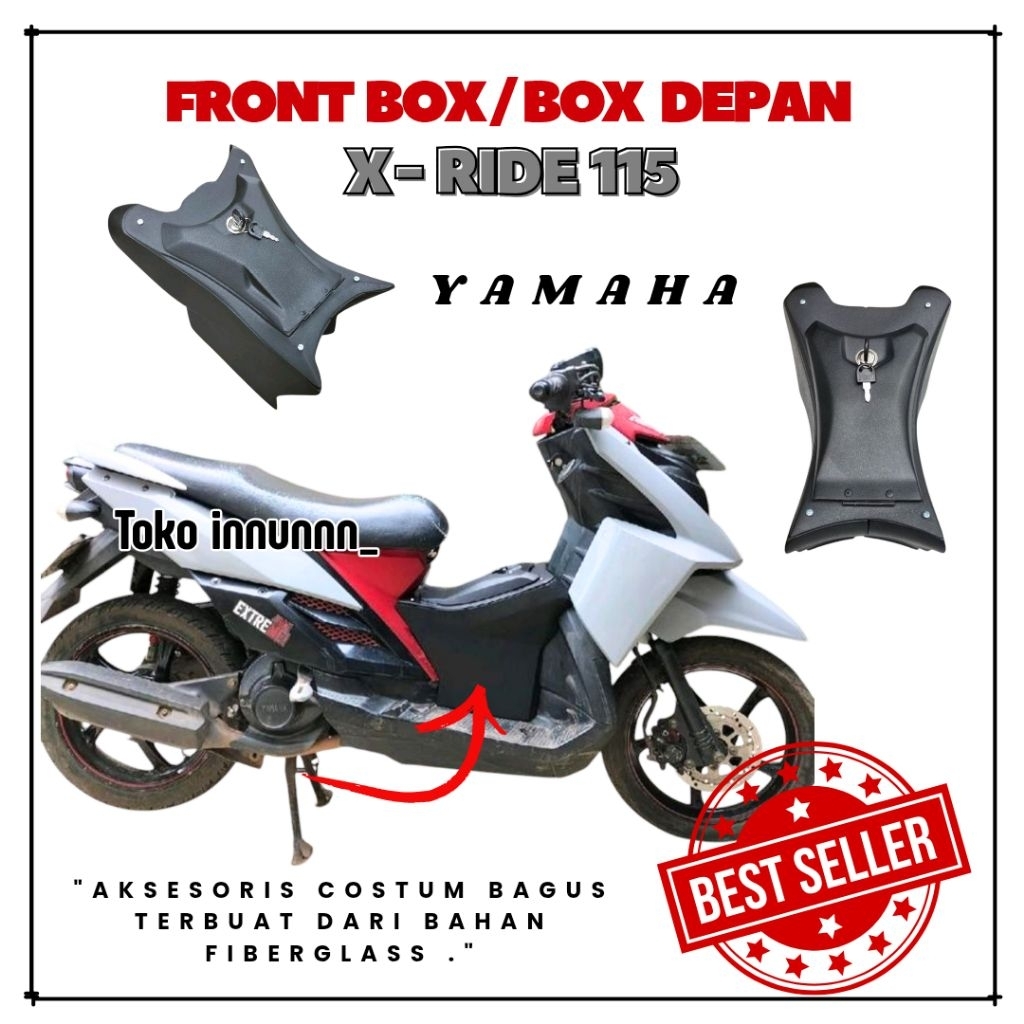 AKSESORIS COSTUM BOX DEPAN TENGAH DASBOARD MOTOR YAMAHA X - RIDE 115 OLD PNP