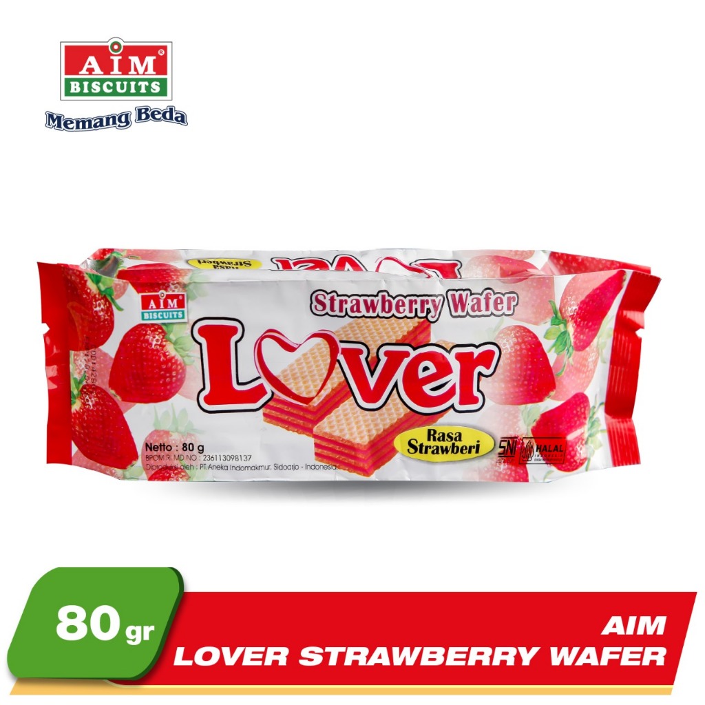 

AIM WAFER LOVER STRAWBERY 80gr