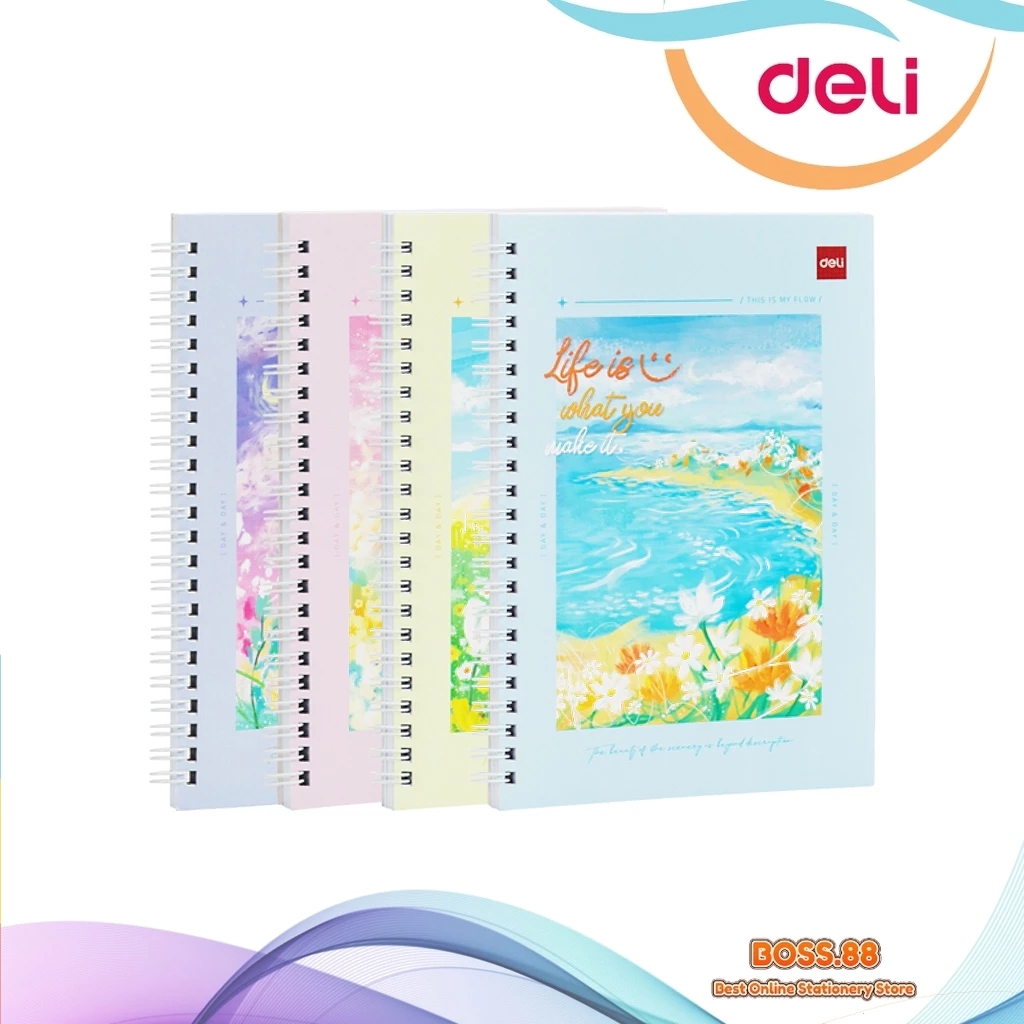 

NOTES SPIRAL / BUKU CATATAN SPIRAL DELI LA-560 SMILING EVERY DAY (1 PCS)