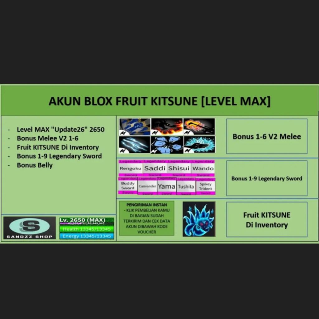 AKUN 2 BLOX FRUITS ROBLOX