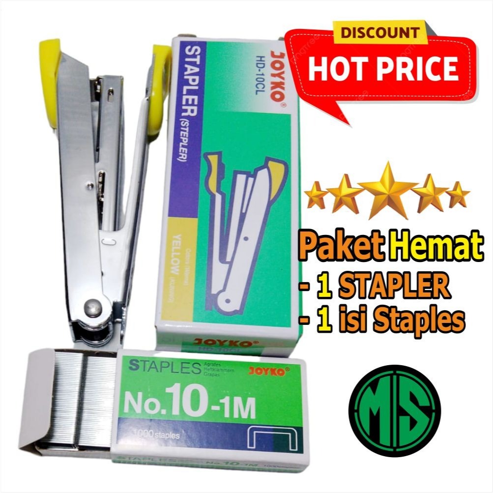

PAKET HEMAT STAPLER JOYKO HD 10CL + ISI STAPLES, STAPLES + ISI STAPLES, STEPLER DAN ISI STEPLER