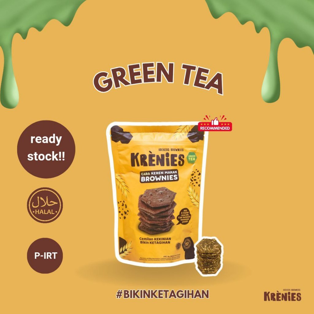 

TWIN PACK - GREEN TEA KRENIES (KREKERS BROWNIES)