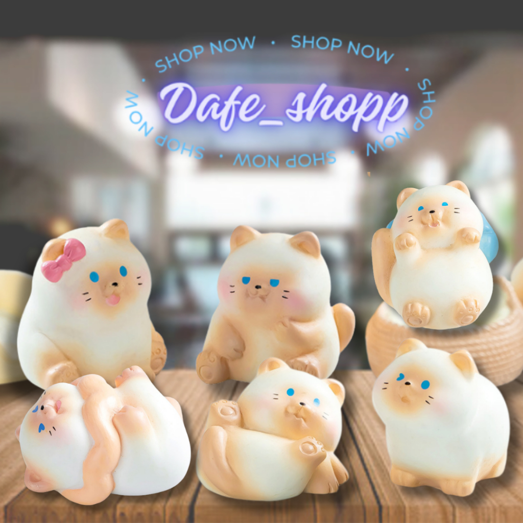 ORNAMEN MINIATUR KUCING SIAM LUCU - PVC BERKUALITAS